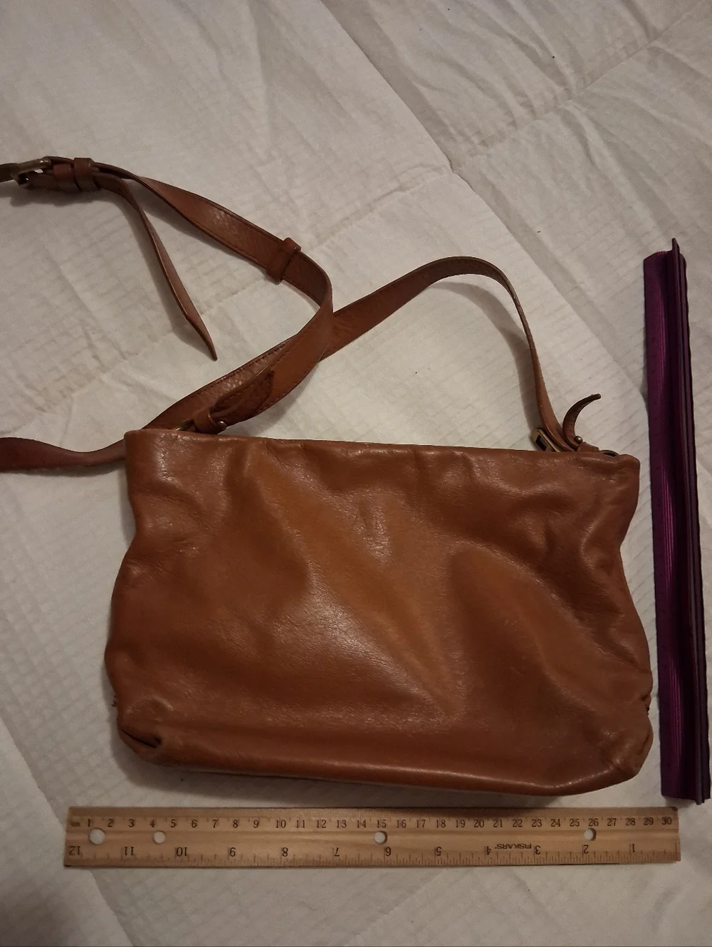 J. Crew Cognac Leather Shoulder Tote